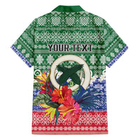 Personalised Torba Joyeux Noel Family Matching Off Shoulder Short Dress and Hawaiian Shirt Proud To Be a Ni-Van Sand Drawing Art - Polynesian Pride