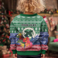 Personalised Torba Joyeux Noel Kid Ugly Christmas Sweater Proud To Be a Ni-Van Sand Drawing Art - Polynesian Pride