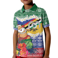 Personalised Torba Joyeux Noel Kid Polo Shirt Proud To Be a Ni-Van Sand Drawing Art - Polynesian Pride