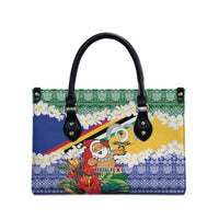 Personalised Torba Joyeux Noel Leather Bag Proud To Be a Ni-Van Sand Drawing Art - Polynesian Pride