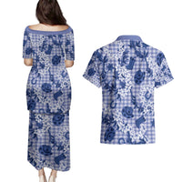 Mokihana Maile Ilima Leis Paniolo Palaka Couples Matching Puletasi and Hawaiian Shirt Hawaiian Polu Spirit - Polynesian Pride