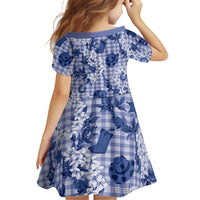 Mokihana Maile Ilima Leis Paniolo Palaka Family Matching Short Sleeve Bodycon Dress and Hawaiian Shirt Hawaiian Polu Spirit LT9 - Polynesian Pride
