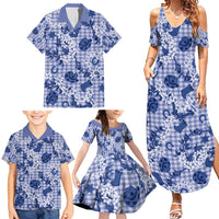 Mokihana Maile Ilima Leis Paniolo Palaka Family Matching Summer Maxi Dress and Hawaiian Shirt Hawaiian Polu Spirit - Polynesian Pride