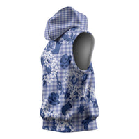 Mokihana Maile Ilima Leis Paniolo Palaka Sleeveless Hoodie Hawaiian Polu Spirit LT9 - Polynesian Pride