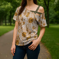 Mokihana Maile Ilima Leis Paniolo Palaka Cross Shoulder Shirt Hawaiian Kula Spirit - Polynesian Pride