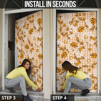 Mokihana Maile Ilima Leis Paniolo Palaka Door Cover Hawaiian Kula Spirit - Polynesian Pride