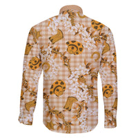 Mokihana Maile Ilima Leis Paniolo Palaka Family Matching Off The Shoulder Long Sleeve Dress and Hawaiian Shirt Hawaiian Kula Spirit LT9 - Polynesian Pride