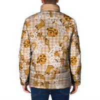 Mokihana Maile Ilima Leis Paniolo Palaka Padded Jacket Hawaiian Kula Spirit - Polynesian Pride