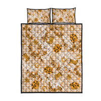 Mokihana Maile Ilima Leis Paniolo Palaka Quilt Bed Set Hawaiian Kula Spirit - Polynesian Pride