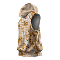 Mokihana Maile Ilima Leis Paniolo Palaka Sleeveless Hoodie Hawaiian Kula Spirit - Polynesian Pride