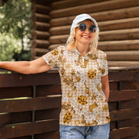 Mokihana Maile Ilima Leis Paniolo Palaka Women Polo Shirt Hawaiian Kula Spirit LT9 - Polynesian Pride