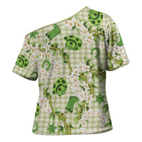 Mokihana Maile Ilima Leis Paniolo Palaka Cross Shoulder Shirt Hawaiian Omaomo Ala Spirit - Polynesian Pride