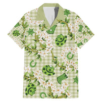 Mokihana Maile Ilima Leis Paniolo Palaka Family Matching Mermaid Dress and Hawaiian Shirt Hawaiian Omaomo Ala Spirit LT9 Dad's Shirt - Short Sleeve Green - Polynesian Pride