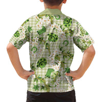 Mokihana Maile Ilima Leis Paniolo Palaka Family Matching Off Shoulder Short Dress and Hawaiian Shirt Hawaiian Omaomo Ala Spirit LT9 - Polynesian Pride