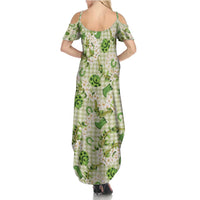 Mokihana Maile Ilima Leis Paniolo Palaka Family Matching Summer Maxi Dress and Hawaiian Shirt Hawaiian Omaomo Ala Spirit LT9 - Polynesian Pride