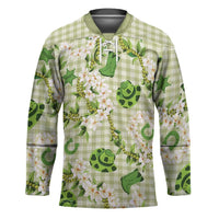 Mokihana Maile Ilima Leis Paniolo Palaka Hockey Jersey Hawaiian Omaomo Ala Spirit - Polynesian Pride