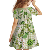 Mokihana Maile Ilima Leis Paniolo Palaka Kid Short Sleeve Dress Hawaiian Omaomo Ala Spirit LT9 - Polynesian Pride