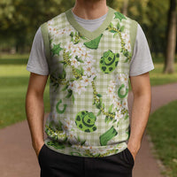Mokihana Maile Ilima Leis Paniolo Palaka Christmas Knitted V-Neck Vest Hawaiian Omaomo Ala Spirit LT9 - Polynesian Pride