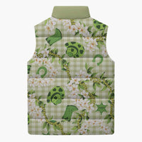 Mokihana Maile Ilima Leis Paniolo Palaka Sleeveless Puffer Jacket Hawaiian Omaomo Ala Spirit - Polynesian Pride