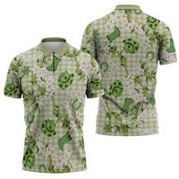 Mokihana Maile Ilima Leis Paniolo Palaka Zipper Polo Shirt Hawaiian Omaomo Ala Spirit LT9 - Polynesian Pride