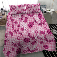 Mokihana Maile Ilima Leis Paniolo Palaka Bedding Set Hawaiian Omaomo Ulaula Spirit - Polynesian Pride