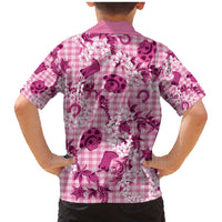 Mokihana Maile Ilima Leis Paniolo Palaka Family Matching Mermaid Dress and Hawaiian Shirt Hawaiian Omaomo Ulaula Spirit - Polynesian Pride