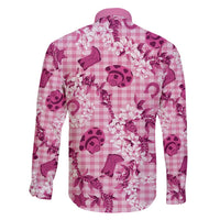 Mokihana Maile Ilima Leis Paniolo Palaka Family Matching Puletasi and Hawaiian Shirt Hawaiian Omaomo Ulaula Spirit LT9 - Polynesian Pride