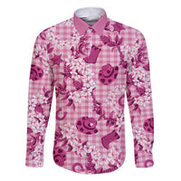 Mokihana Maile Ilima Leis Paniolo Palaka Family Matching Short Sleeve Bodycon Dress and Hawaiian Shirt Hawaiian Omaomo Ulaula Spirit - Polynesian Pride