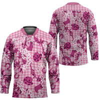 Mokihana Maile Ilima Leis Paniolo Palaka Hockey Jersey Hawaiian Omaomo Ulaula Spirit - Polynesian Pride