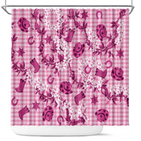 Mokihana Maile Ilima Leis Paniolo Palaka Shower Curtain Hawaiian Omaomo Ulaula Spirit - Polynesian Pride