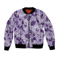 Mokihana Maile Ilima Leis Paniolo Palaka Bomber Jacket Hawaiian Poni Spirit - Polynesian Pride