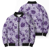Mokihana Maile Ilima Leis Paniolo Palaka Bomber Puffer Jacket Hawaiian Poni Spirit - Polynesian Pride