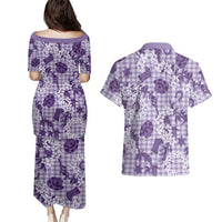 Mokihana Maile Ilima Leis Paniolo Palaka Couples Matching Puletasi and Hawaiian Shirt Hawaiian Poni Spirit LT9 - Polynesian Pride