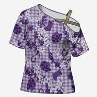Mokihana Maile Ilima Leis Paniolo Palaka Cross Shoulder Shirt Hawaiian Poni Spirit - Polynesian Pride