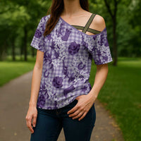 Mokihana Maile Ilima Leis Paniolo Palaka Cross Shoulder Shirt Hawaiian Poni Spirit - Polynesian Pride