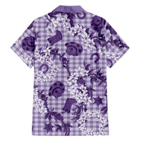 Mokihana Maile Ilima Leis Paniolo Palaka Family Matching Long Sleeve Bodycon Dress and Hawaiian Shirt Hawaiian Poni Spirit LT9 - Polynesian Pride