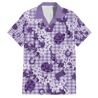 Mokihana Maile Ilima Leis Paniolo Palaka Family Matching Off The Shoulder Long Sleeve Dress and Hawaiian Shirt Hawaiian Poni Spirit - Polynesian Pride