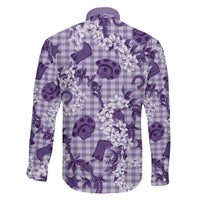Mokihana Maile Ilima Leis Paniolo Palaka Family Matching Off The Shoulder Long Sleeve Dress and Hawaiian Shirt Hawaiian Poni Spirit LT9 - Polynesian Pride
