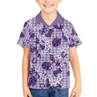 Mokihana Maile Ilima Leis Paniolo Palaka Family Matching Off Shoulder Short Dress and Hawaiian Shirt Hawaiian Poni Spirit LT9 - Polynesian Pride