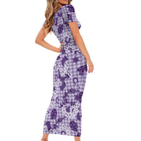 Mokihana Maile Ilima Leis Paniolo Palaka Family Matching Short Sleeve Bodycon Dress and Hawaiian Shirt Hawaiian Poni Spirit LT9 - Polynesian Pride