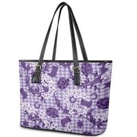 Mokihana Maile Ilima Leis Paniolo Palaka Leather Tote Bag Hawaiian Poni Spirit - Polynesian Pride
