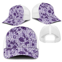 Mokihana Maile Ilima Leis Paniolo Palaka Mesh Trucker Cap Hawaiian Poni Spirit - Polynesian Pride