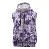 Mokihana Maile Ilima Leis Paniolo Palaka Sleeveless Zip Hoodie Hawaiian Poni Spirit - Polynesian Pride