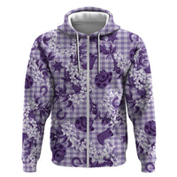 Mokihana Maile Ilima Leis Paniolo Palaka Zip Hoodie Hawaiian Poni Spirit - Polynesian Pride