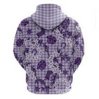 Mokihana Maile Ilima Leis Paniolo Palaka Zip Hoodie Hawaiian Poni Spirit - Polynesian Pride