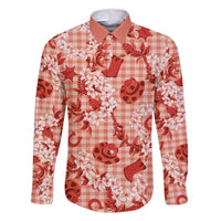 Mokihana Maile Ilima Leis Paniolo Palaka Family Matching Tank Maxi Dress and Hawaiian Shirt Hawaiian Ulaula Spirit - Polynesian Pride