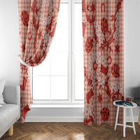 Mokihana Maile Ilima Leis Paniolo Palaka Window Curtain Hawaiian Ulaula Spirit - Polynesian Pride