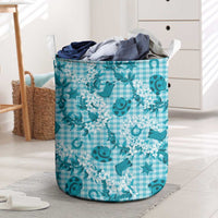 Mokihana Maile Ilima Leis Paniolo Palaka Laundry Basket Hawaiian Polu Opa Spirit - Polynesian Pride