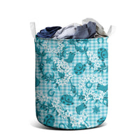 Mokihana Maile Ilima Leis Paniolo Palaka Laundry Basket Hawaiian Polu Opa Spirit - Polynesian Pride