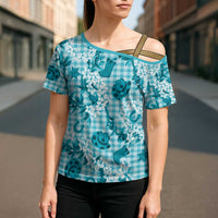 Mokihana Maile Ilima Leis Paniolo Palaka Cross Shoulder Shirt Hawaiian Polu Opa Spirit - Polynesian Pride